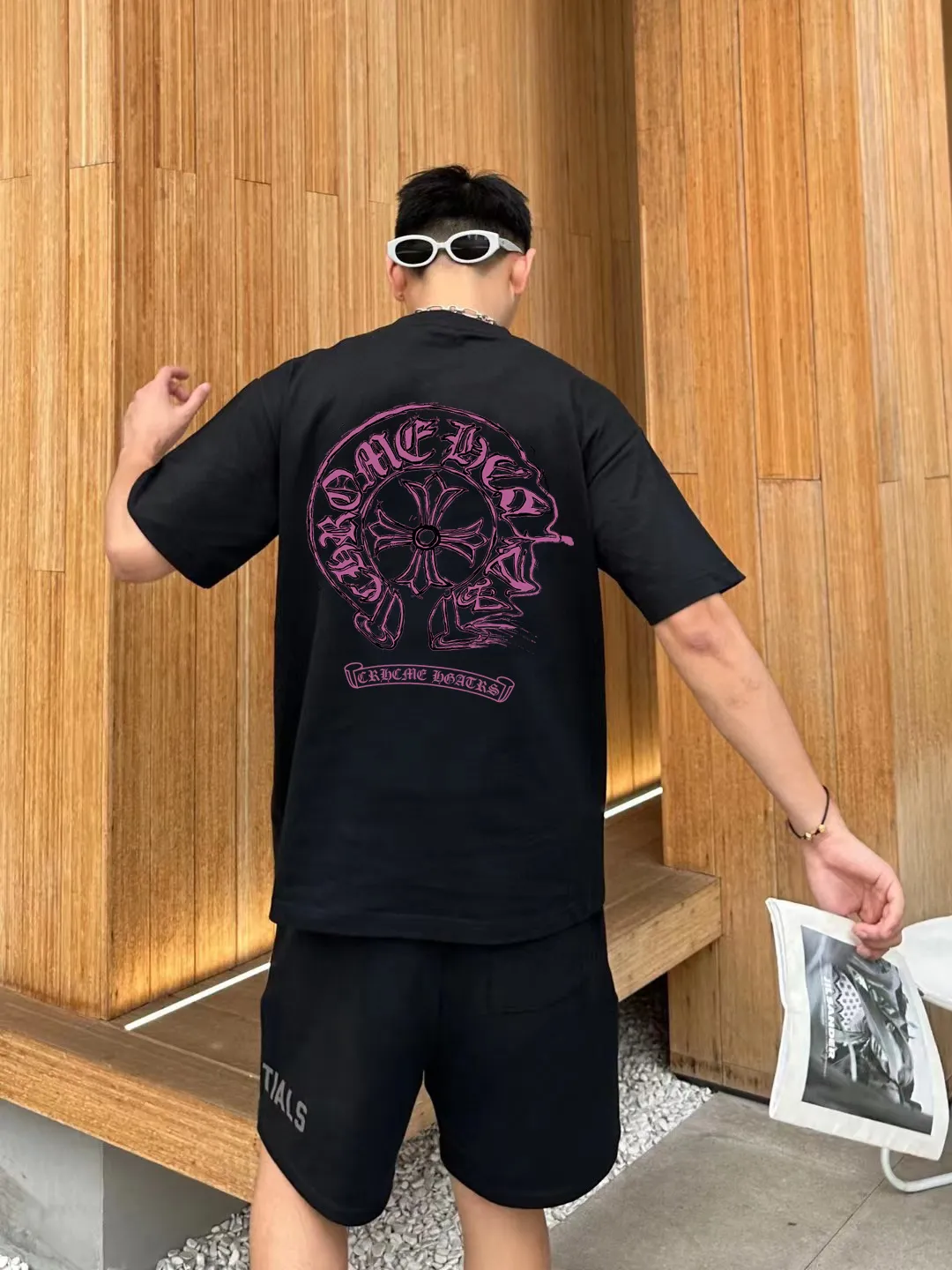 [CH ] 2026FW T LOGO Premium 26s Same Style ：Black White Green Size：S M L XL 2XL
